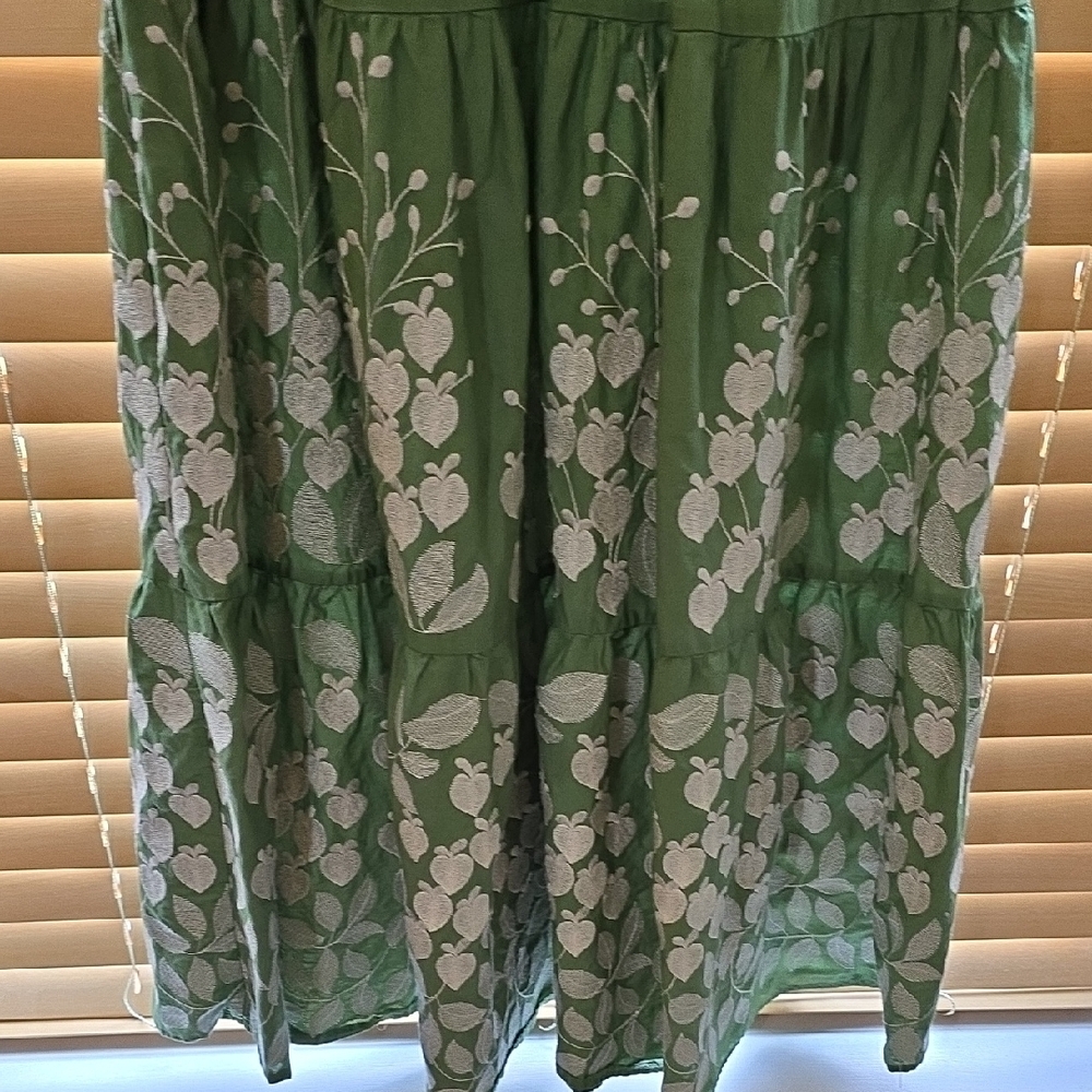 Boden Green Floral Tiered Maxi Dress - Picture 3 of 4